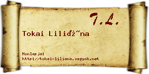 Tokai Liliána névjegykártya